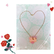 Load image into Gallery viewer, Vintage collection - Valentines Day  - Lovebirds singing - Necklace
