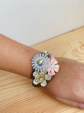 Load image into Gallery viewer, Vintage collection - Spring is here - vintage pink and white flowers - Adjustable bracelet
