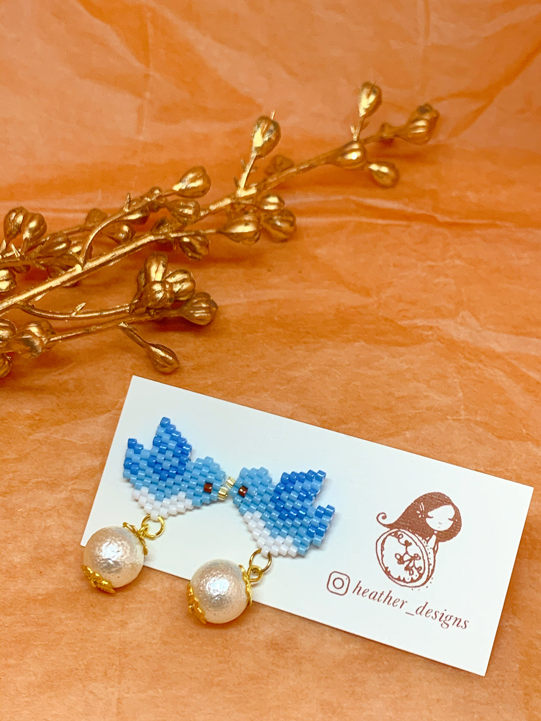 Earrings - Bluebirds of happiness