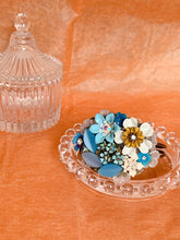 Load image into Gallery viewer, Vintage collection - Shades of Blue - vintage blue flowers - Adjustable bracelet
