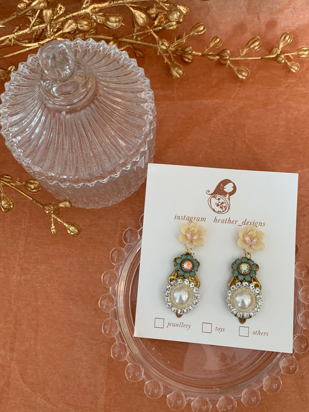 Vintage collection - Little Rose Loves  - Earrings